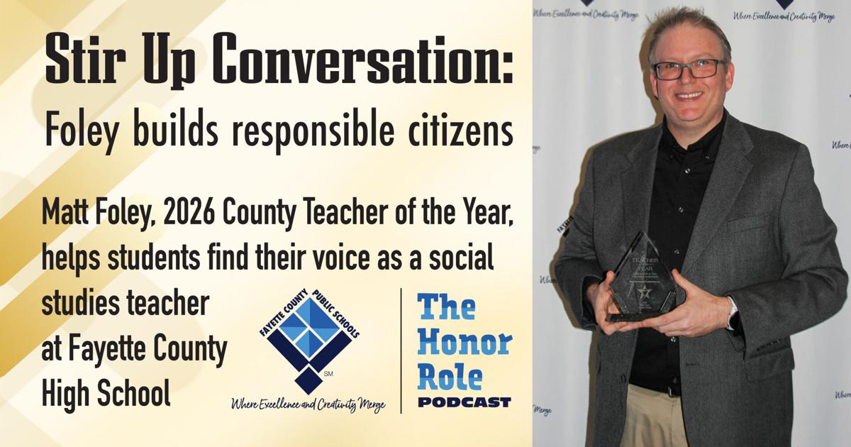 Fayette County's 2026 Teacher of the Year teaches in the same room where he once sat as a student