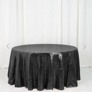 Black Sequence Linen