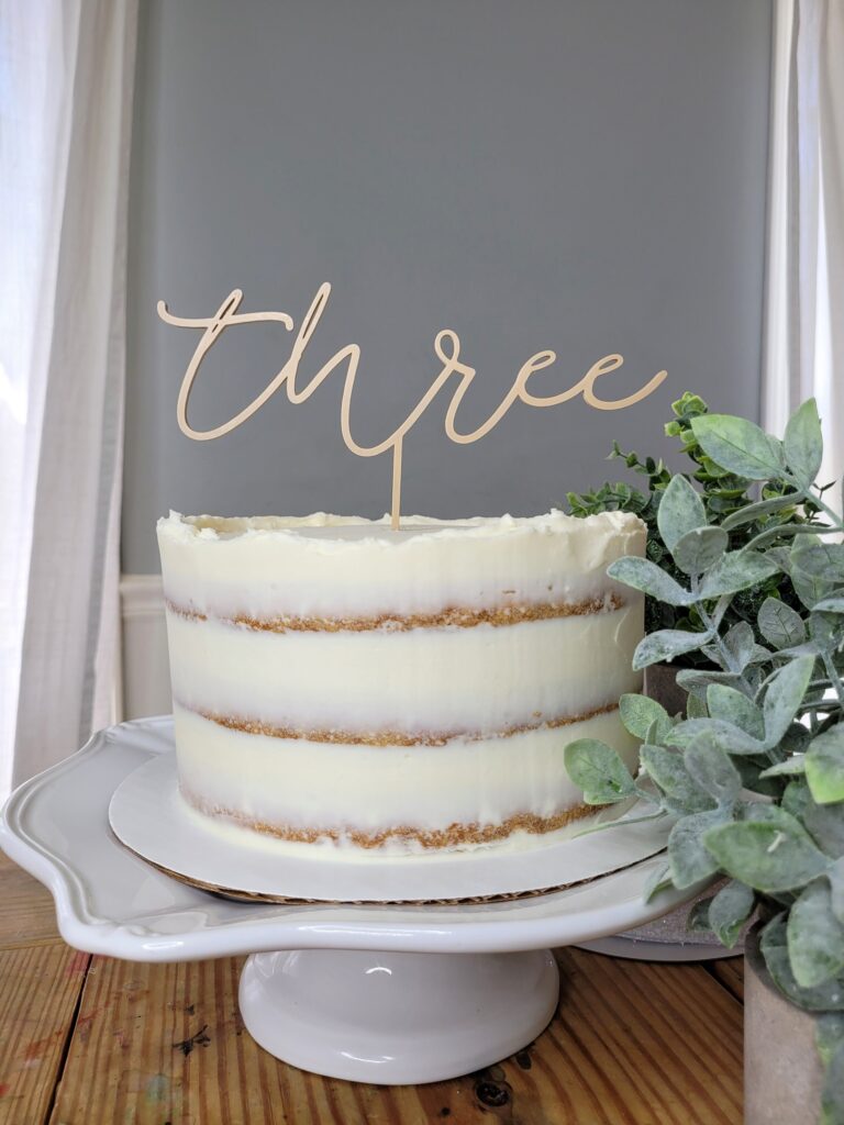Whimsical Three Cake Topper