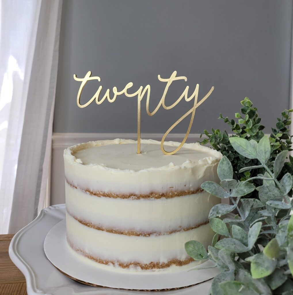 Twenty Cake Topper
