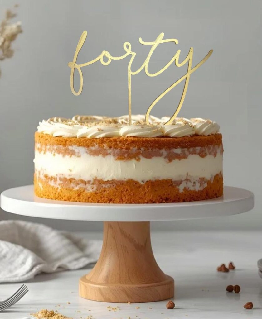 Forty Cake Topper
