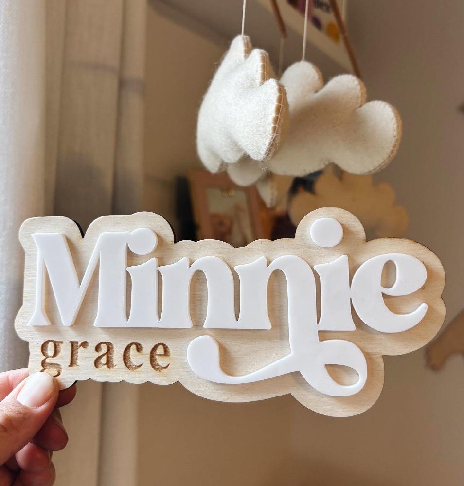 Acrylic Baby Name Sign