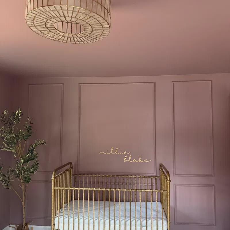 Cursive Nursery Name