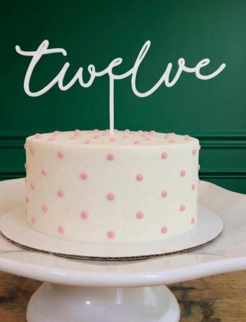 12th Birthday Cake Topper