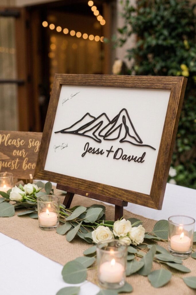 Mountain Wedding Guest Book Alternative