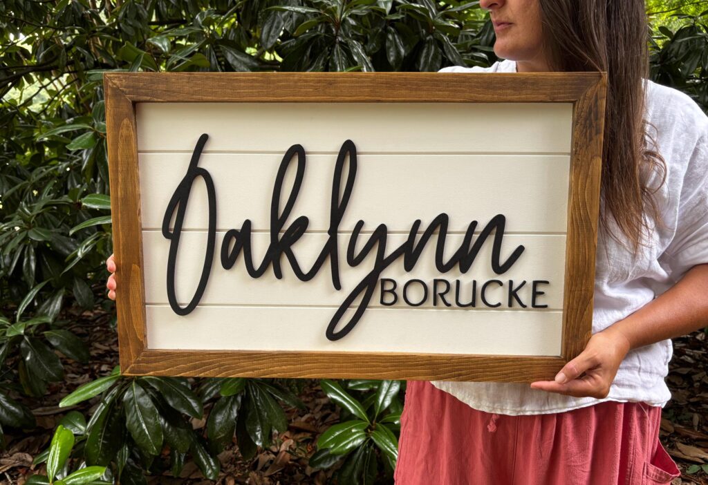 Custom Shiplap Wood Name Sign