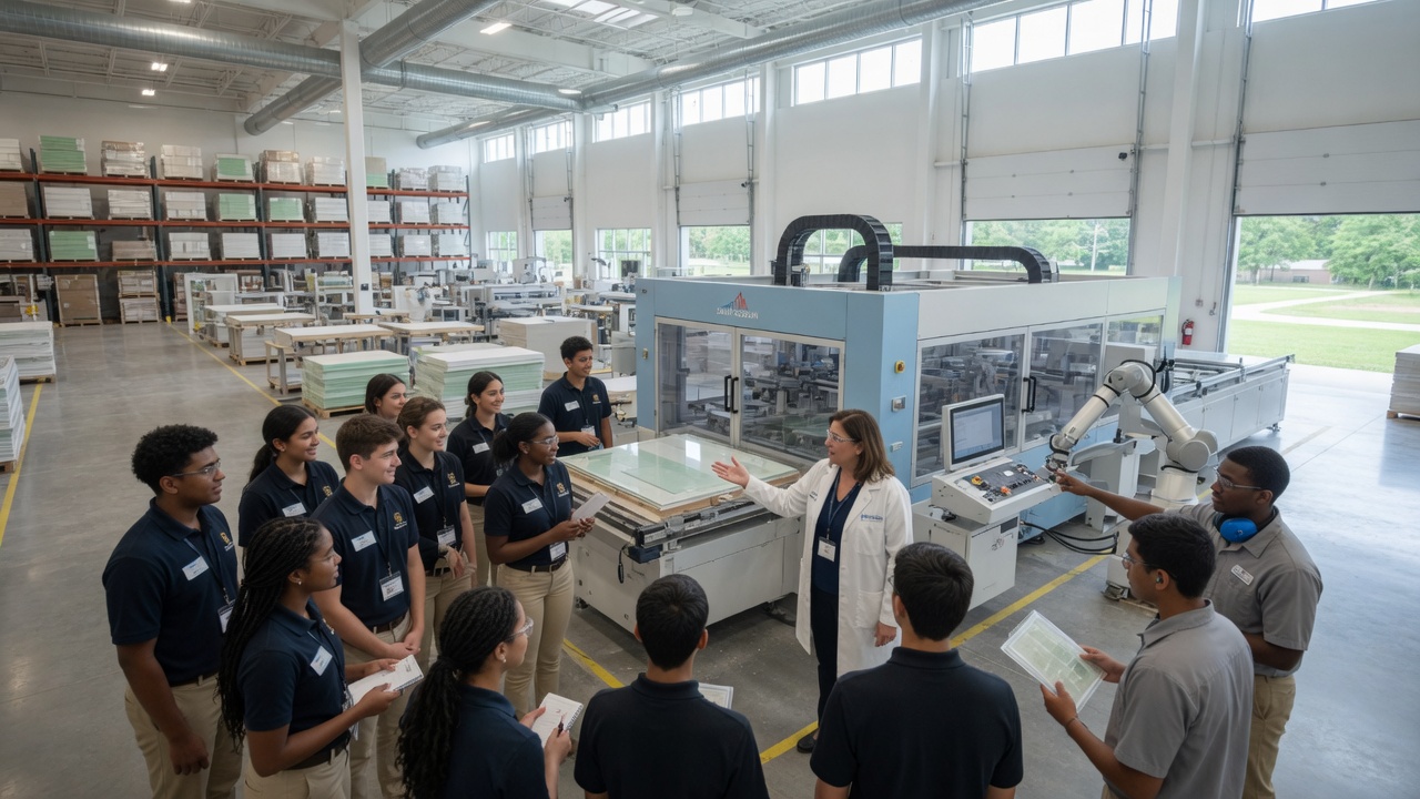 Saint-Gobain Opens Peachtree City Plant to 100+ Fayette Students for Manufacturing Day