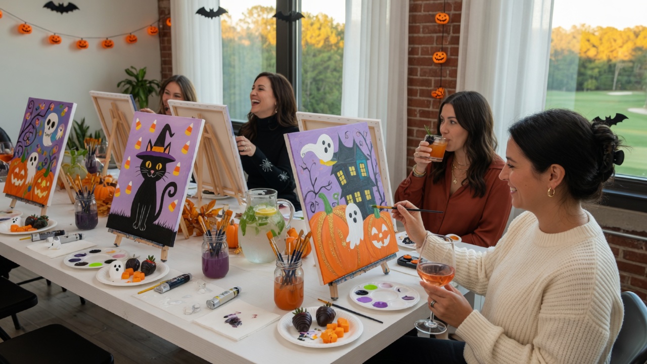Sip-and-Paint Events Offer Halloween Fun in Peachtree City